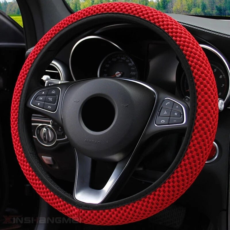 Univerzális 38CM 1/3 db Ice Silk Kormánykerék burkolat Kézifék burkolatok Kopásálló csúszásgátló autóbelső tartozékok