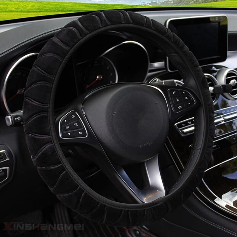 37-39cm universaalne roolikate Pehme soe plüüs rooliratta kate talvesooja auto rooli sisemusse