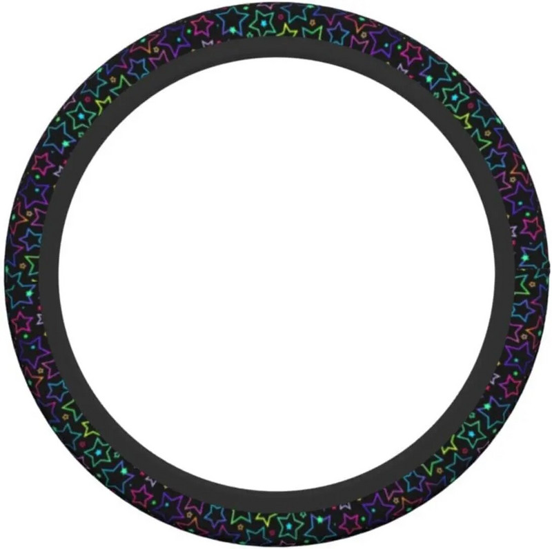 Rainbow Goth Stars autorooli kate, universaalselt sobiv 15-tolline roolikatte kaitse maasturite sedaaniga kaubikutele