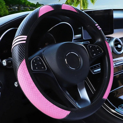 Nahast väike koletis multifilmi kassiauto ilma sisemise rõngata roolikatteta autotarbed, 14,5-15 tolli