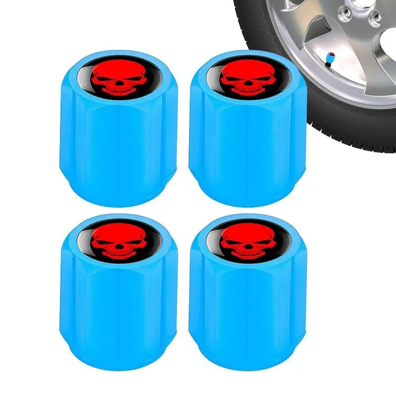 4db világító autós szelepsapkák fluoreszkáló éjszakai világító autó motorkerékpár kerékpárkerék kerékabroncs agy világító szelepszár sapka dekor