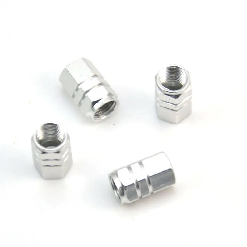 Auto mootorratta rattarehvi rehvi õhk-alumiiniumsulamist klapikorgid varre kate Kuusnurkne rehvi velje õhutusklapi katted