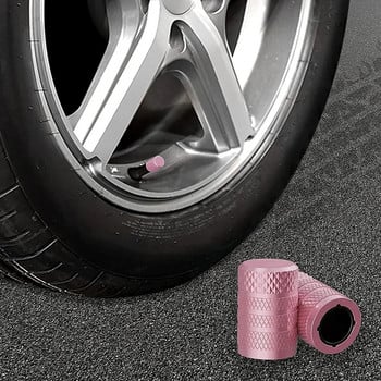 Капачки за стеблото на вентила на гумата 4 бр./Опаковка Анодизирана алуминиева капачка на вентила за гума, устойчива на корозия за автомобили, камиони, мотоциклети, SUV и велосипеди