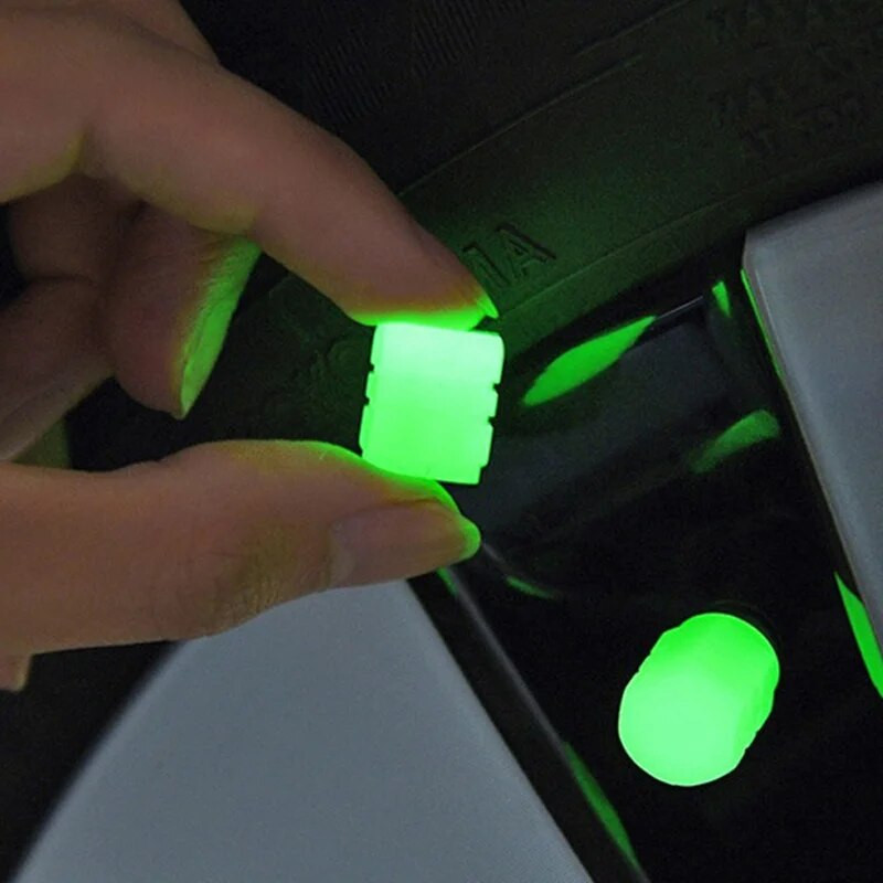 Svjetleći poklopci ventila za gume Višebojni fluorescentni noćni svjetleći dekor Mlaznica kotača motocikla i bicikla Otporan na prašinu Poklopac ventila za gume