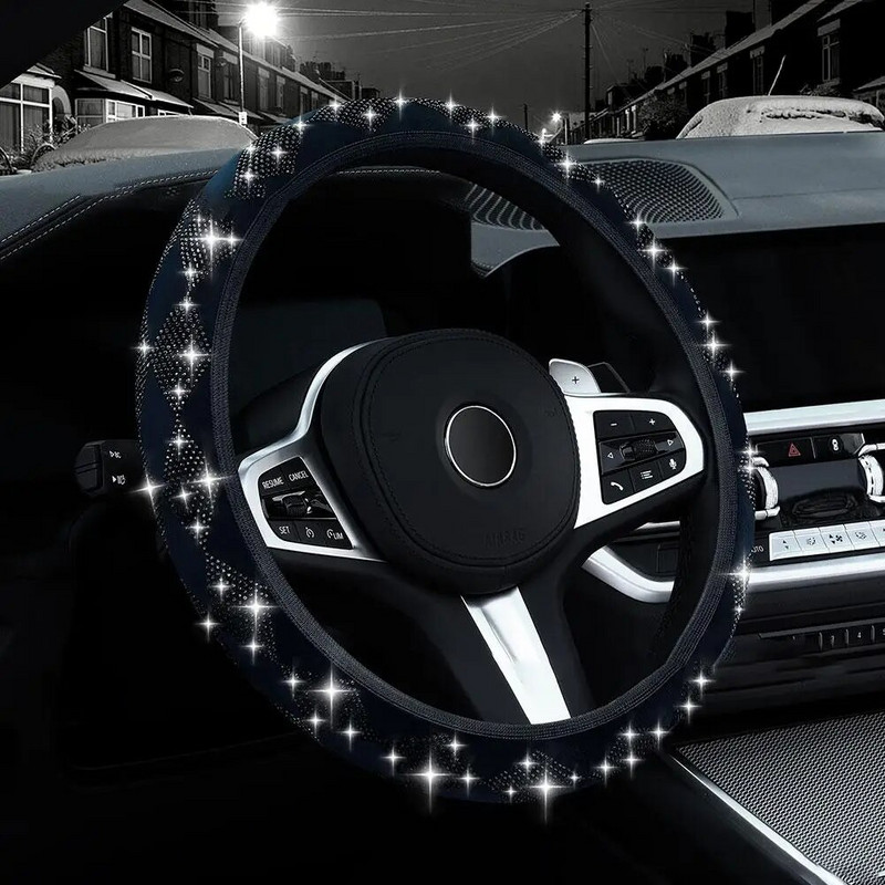 Bling Blingi teemantkividest auto rooli kate 37/38 cm auto interjööri aksessuaarid naiste korpus Auto stiil neljal aastaajal