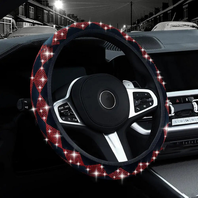 Bling Blingi teemantkividest auto rooli kate 37/38 cm auto interjööri aksessuaarid naiste korpus Auto stiil neljal aastaajal