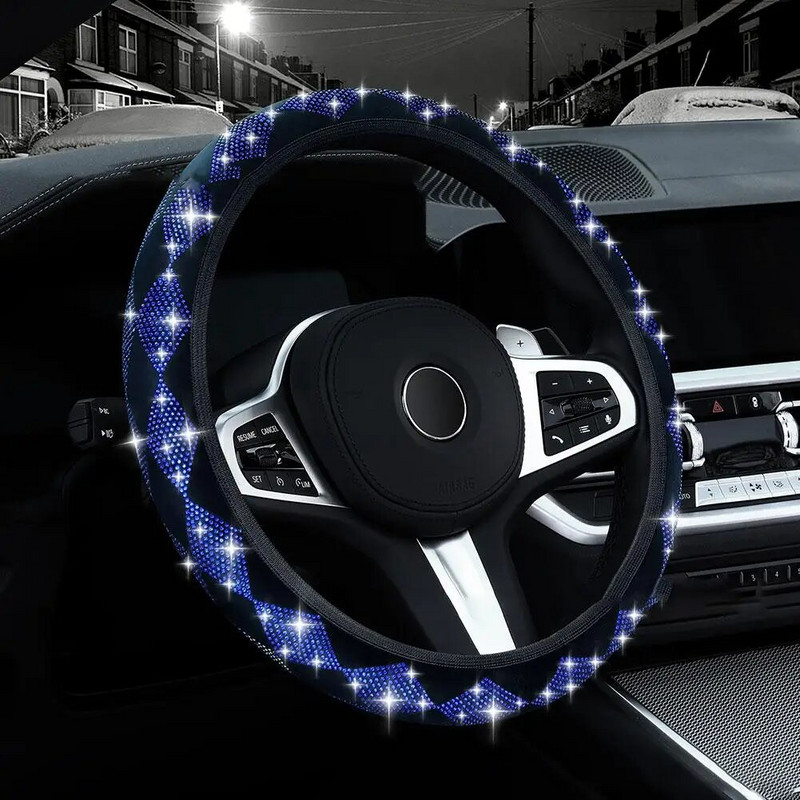 Bling Blingi teemantkividest auto rooli kate 37/38 cm auto interjööri aksessuaarid naiste korpus Auto stiil neljal aastaajal