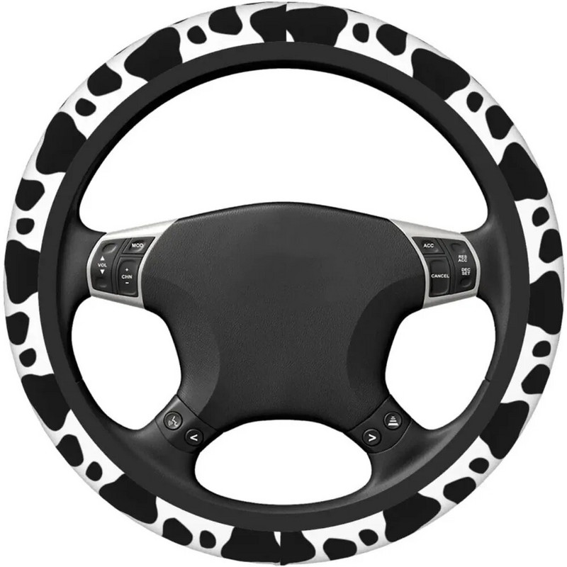 Cow Print rooliratta kate neopreenist universaalne 15-tolline auto rooliratta kaitse naistele meestele