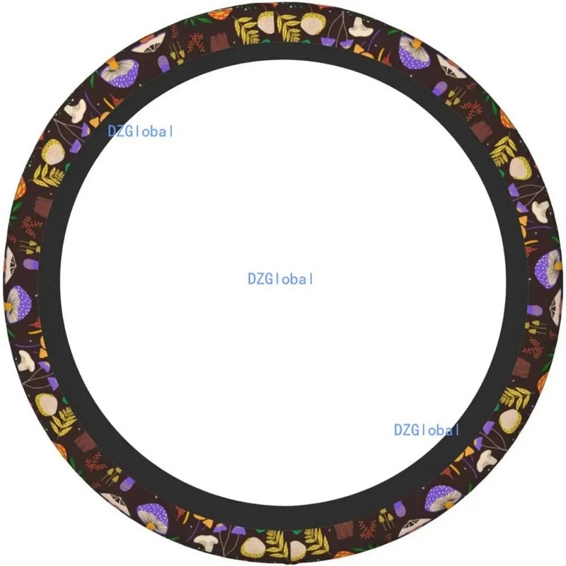 Kawaii Mushroom Pattern Roolikatted Naistele Universaalsed autorattakaitse libisemisvastased auto rooliratta lisaseadmed