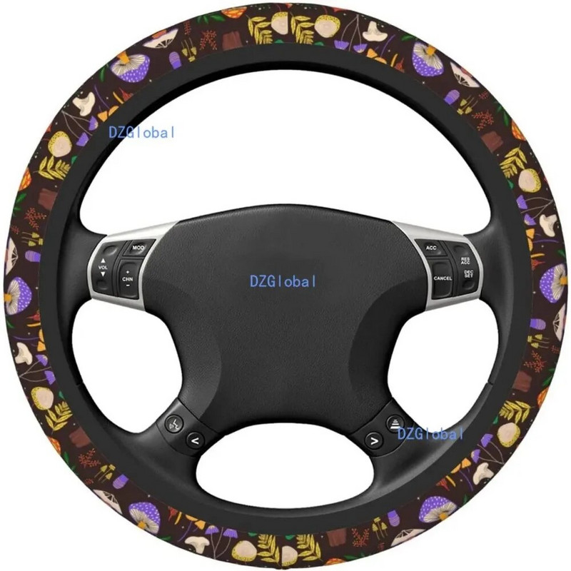 Kawaii Mushroom Pattern Roolikatted Naistele Universaalsed autorattakaitse libisemisvastased auto rooliratta lisaseadmed