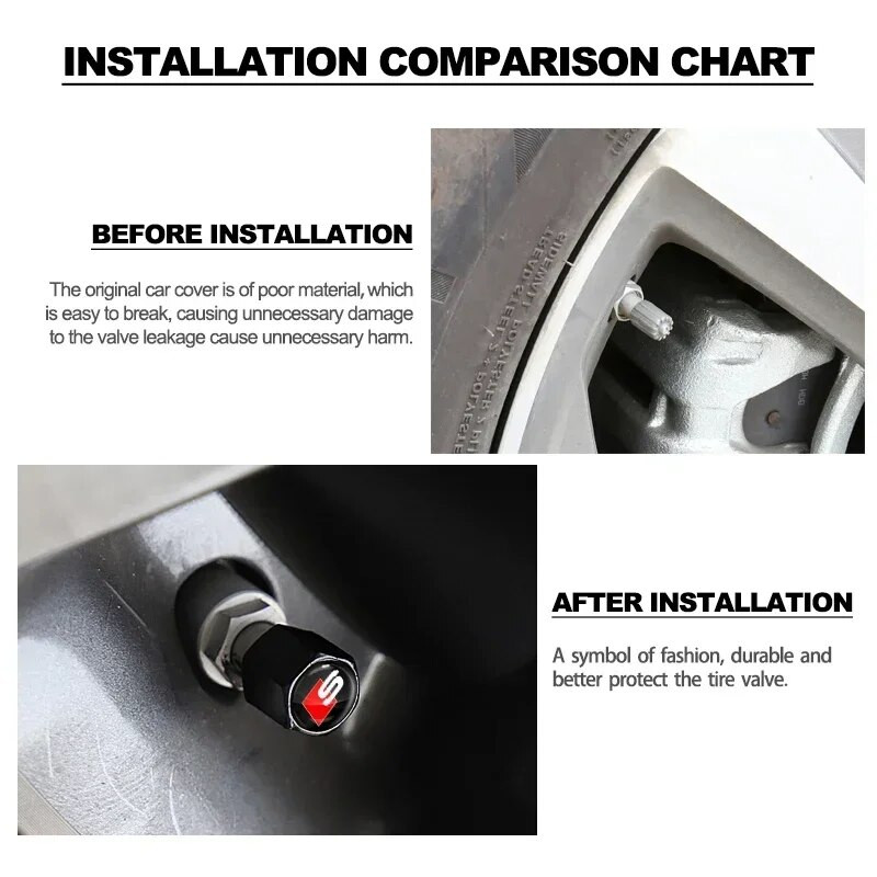 Autoembleemi märgi velje rehvi klapi varred kork võtmehoidja võtmehoidja jaoks Audi A3 A4 B8 8P 8V A6 C7 A5 Q5 B7 B6 SLINE Q3 Q7 S3 S4 S5 S6