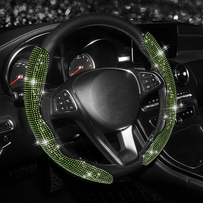 Auto rooliratta katte teemantkaitsekomplekt Hingav libisemisvastane autotarvikud Universaalne Bling tüdrukutele, naistele