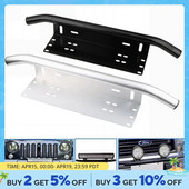 Univerzális rendszámtábla-keret terepjáró tartozékok Első keret autószámokhoz Fényrúdra szerelhető lökhárító-tartó konzolok