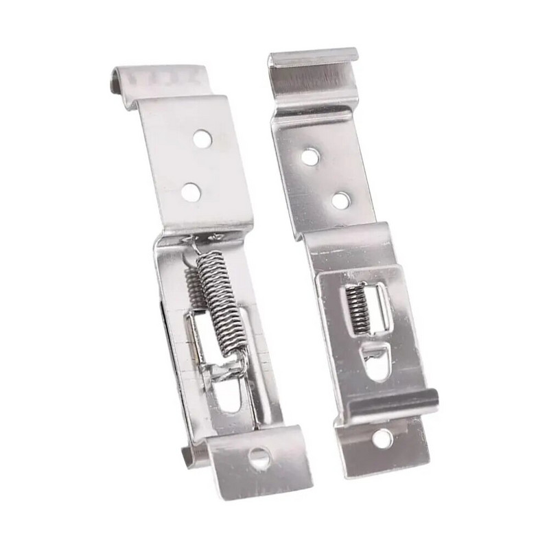 2 db téglalap alakú autó rendszámtábla rugós rozsdamentes acél konzol autók váz tartó bilincsek utánfutó rendszámtábla kapcsok