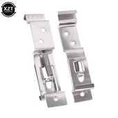 2 db téglalap alakú autó rendszámtábla rugós rozsdamentes acél konzol autók váz tartó bilincsek utánfutó rendszámtábla kapcsok