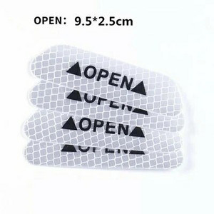 4 ΤΕΜ Αξεσουάρ αυτοκινήτου Αυτοκόλλητα αυτοκινήτου Ανακλαστικό προειδοποιητικό αυτοκόλλητο τροχό Φρύδια πόρτας που ανοίγει Αυτοκόλλητο διαμαντένιο αντανακλαστικό τροχό