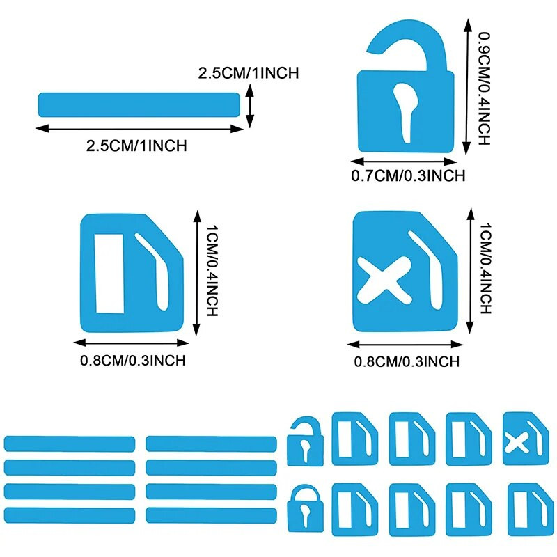 3 krāsu automašīnas gaismas durvju logu pacelšanas pogas uzlīmes, nakts drošības slēdzis, automašīnas dizains, automašīnas salona apdares piederumi