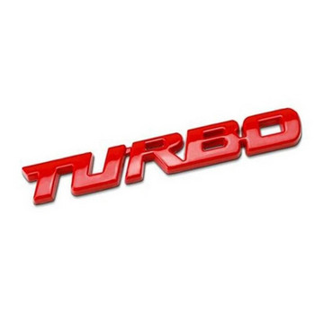 TURBO Car 3D стикери от цинкова сплав Каросерия Заден етикет Странична облицовка Стикери Стикер за декорация на автомобилен стил Аксесоари за декорация на екстериор