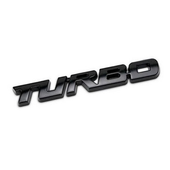 TURBO Car 3D стикери от цинкова сплав Каросерия Заден етикет Странична облицовка Стикери Стикер за декорация на автомобилен стил Аксесоари за декорация на екстериор