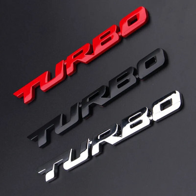 TURBO autós 3D cinkötvözet matricák karosszéria hátsó címke oldalsó burkolat matricák autóstílus díszítő matrica autó külső dekorációs kiegészítők