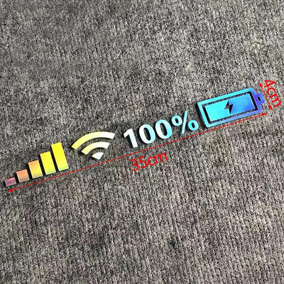 Auto vinüülist peegeldav kleebis, 100% Wi-Fi aku taseme signaal, naljakad kleebised autodekoratsiooni tarvikute jaoks