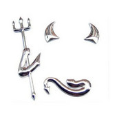 1 arvuti autokleebis naljakas mood 3D väike kuradi deemon stiil universaalne auto embleem logo PVC kleebised kaunistus DIY tarvikud