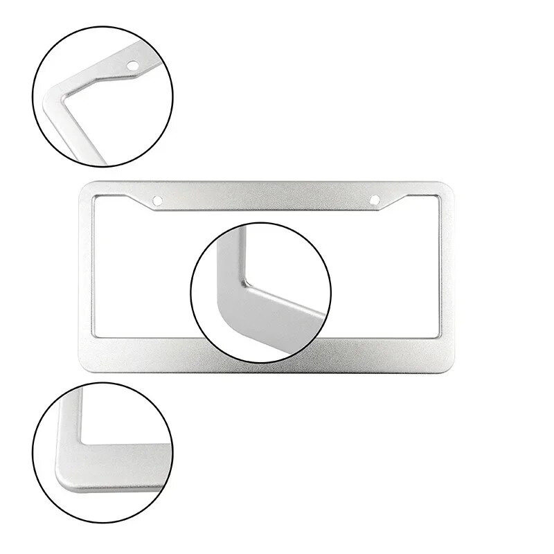 2db amerikai szabványos alumínium ötvözet amerikai stílusú jármű rendszámtábla tartó határon átnyúló rendszámtábla váz autó módosítás