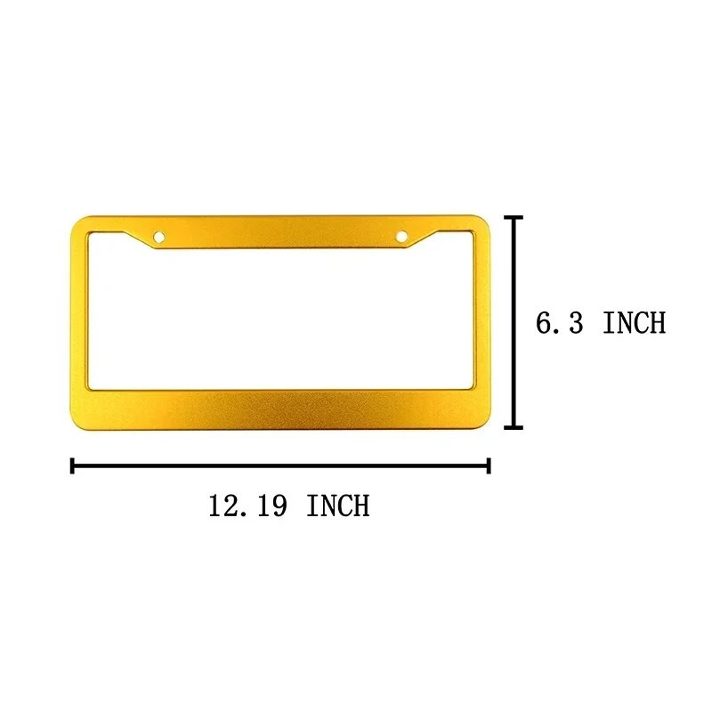 2db amerikai szabványos alumínium ötvözet amerikai stílusú jármű rendszámtábla tartó határon átnyúló rendszámtábla váz autó módosítás