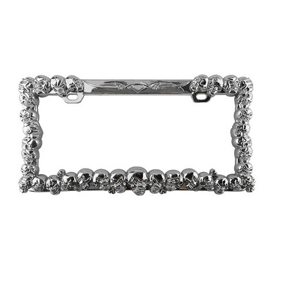 Loomaketi luustiku kujuga isikupärastatud loominguline ABS numbrimärgi raam Ameerika standardne sõiduki plaadihoidja