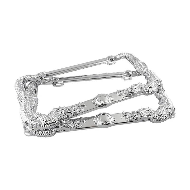 Loomaketi luustiku kujuga isikupärastatud loominguline ABS numbrimärgi raam Ameerika standardne sõiduki plaadihoidja