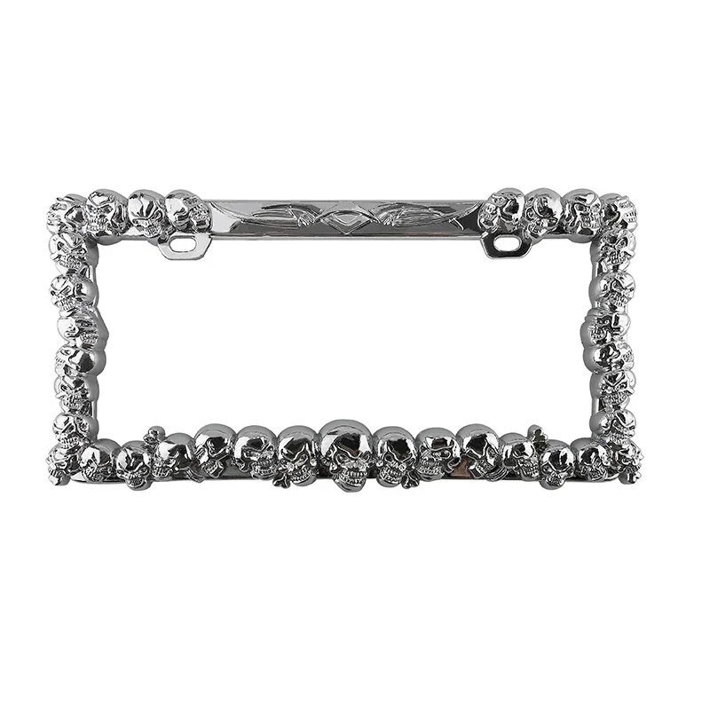 Loomaketi luustiku kujuga isikupärastatud loominguline ABS numbrimärgi raam Ameerika standardne sõiduki plaadihoidja