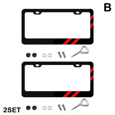 Autó rendszámtábla keret Univerzális amerikai mérőműszeres rendszámtábla keret rozsdamentes acél új energiájú jármű jogosítvány autókhoz