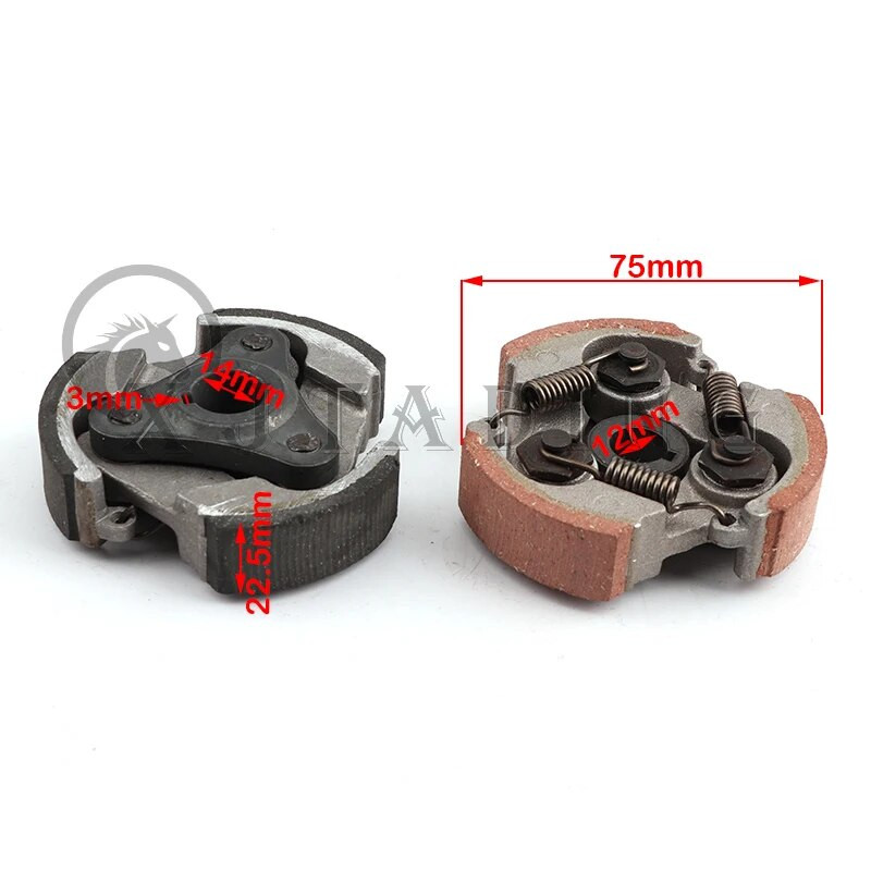 1 tk 2-taktiline 47cc 49cc mootorratta minimoto tsentrifugaalsidur Moto Dirt Bike ATV jaoks Quad 3 siduri vedru 75 mm siduriplaat