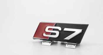 Αυτοκόλλητο Αυτοκόλλητο Μπροστινή Γρίλια Έμβλημα S σειρά Badge Διακοσμητικό αυτοκόλλητο αμαξώματος αυτοκινήτου για Audi SLine A3 A4 A5 A6 C7 A8 B6 B9 B7 S3 S4 S5 S6 S7 S8