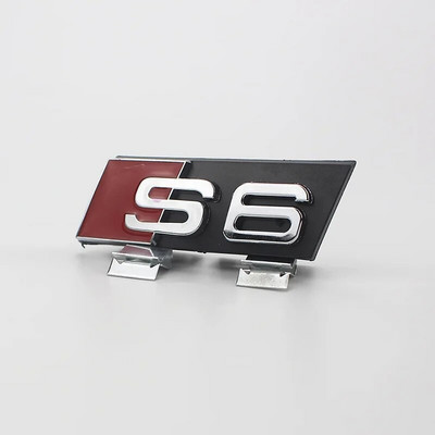 Auto priekinių grotelių emblema S serijos ženklelis automobilio kėbulo dekoravimo lipdukas, skirtas Audi SLine A3 A4 A5 A6 C7 A8 B6 B9 B7 S3 S4 S5 S6 S7 S8