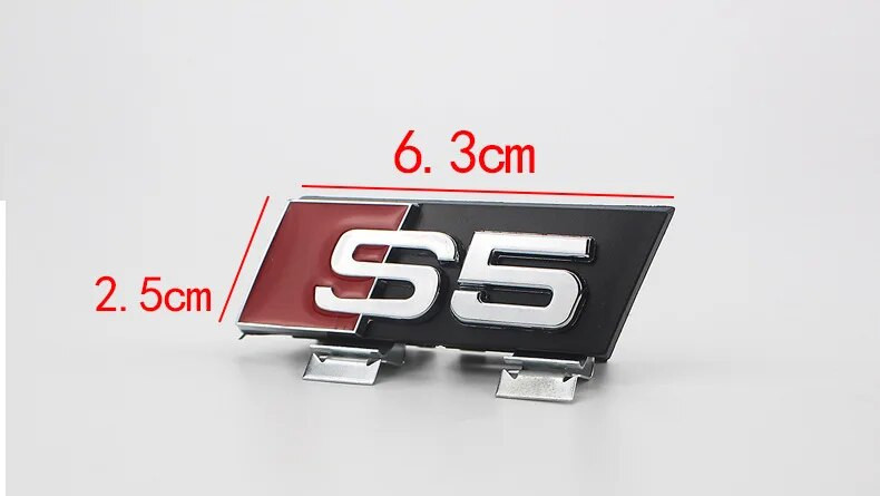 Auto priekinių grotelių emblema S serijos ženklelis automobilio kėbulo dekoravimo lipdukas, skirtas Audi SLine A3 A4 A5 A6 C7 A8 B6 B9 B7 S3 S4 S5 S6 S7 S8