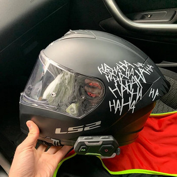 Автомобилен стикер за мотоциклет HAHAHA Joker Стикери за мотоциклетна каска Автомобилен светлоотразител Moto Auto Funny Helmet Decal Vinyl Styling Decor