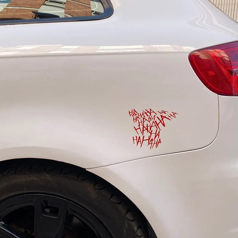 Auto mootorratta kleebis HAHAHA Joker Mootorrattakiivri kleebised Auto Peegeldav Moto Auto Naljakas kiivri kleebis Vinüül Stiilkaunistus
