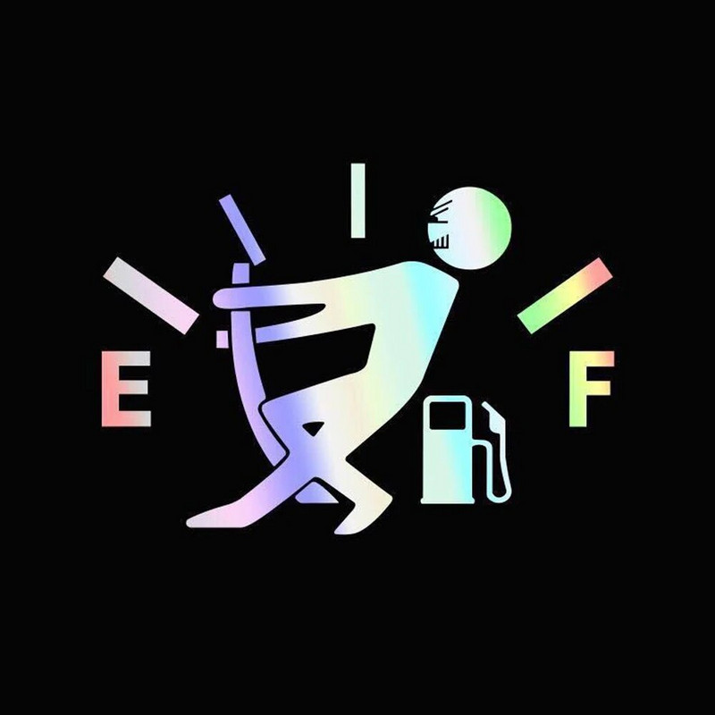 Naljakad autokleebised suure gaasikuluga kleebised kütusenäidiku tühjad kleebised veekindlad autopaagi kleebised auto kujundamiseks 10 * 14 cm