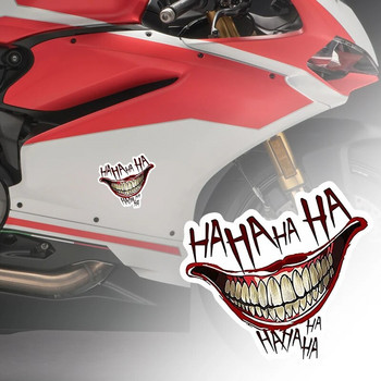 Αυτοκόλλητο HAHAHA με στόμα κλόουν προφυλακτήρας μοτοσικλέτας αυτοκινήτου Αδιάβροχο ανακλαστικό αυτοκόλλητο PVC