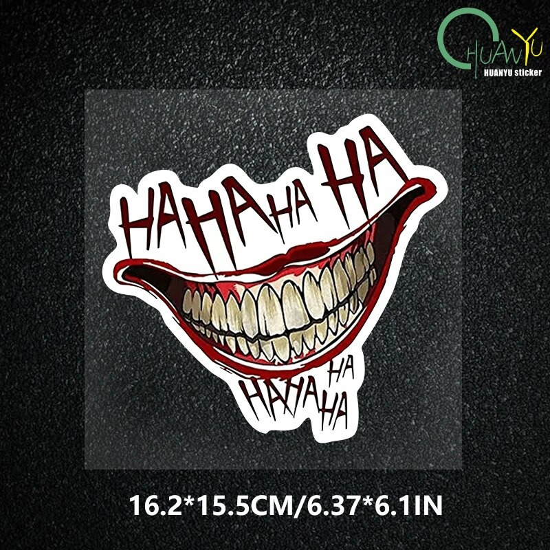 HAHAHA bohócszáj matrica autó motorkerékpár lökhárító PVC vízálló fényvisszaverő matrica