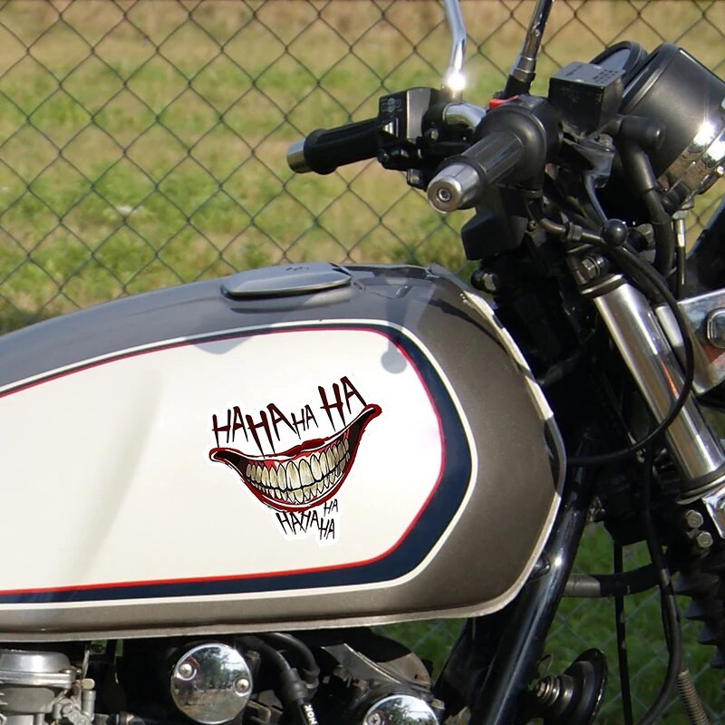 HAHAHA bohócszáj matrica autó motorkerékpár lökhárító PVC vízálló fényvisszaverő matrica
