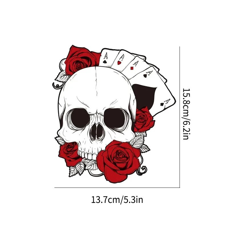 Poker i lubanja Naljepnice za motocikle DIY Moto spremnik goriva Kaciga Otporne naljepnice Modni automobilski prozor Pegatinas Moto