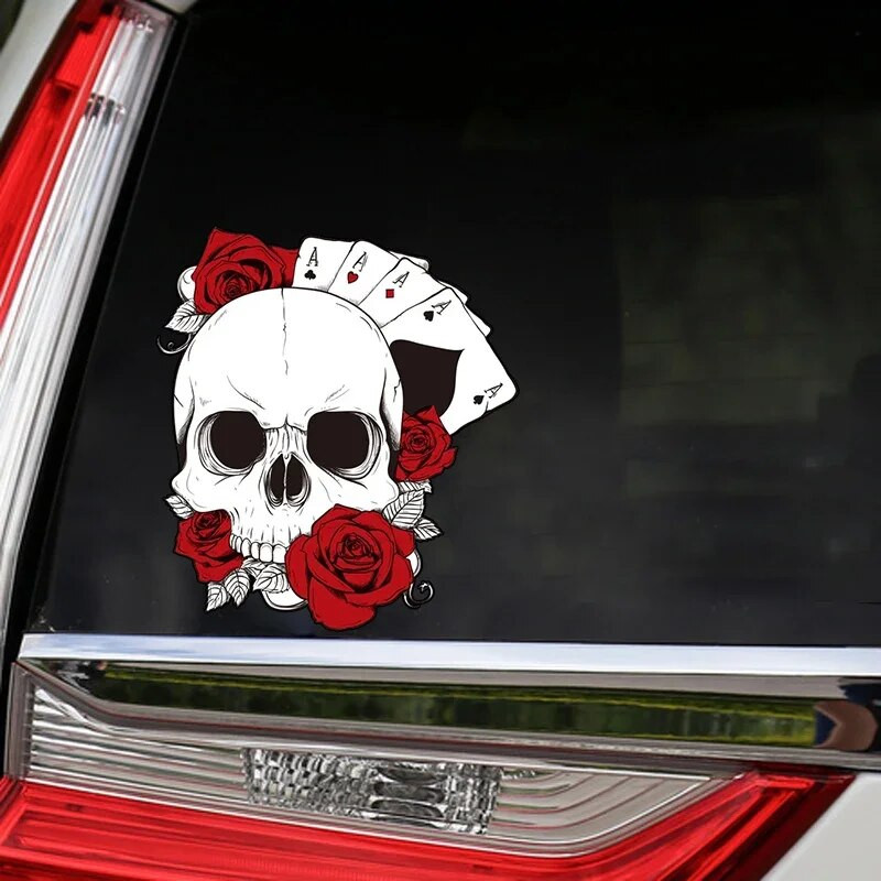 Poker i lubanja Naljepnice za motocikle DIY Moto spremnik goriva Kaciga Otporne naljepnice Modni automobilski prozor Pegatinas Moto