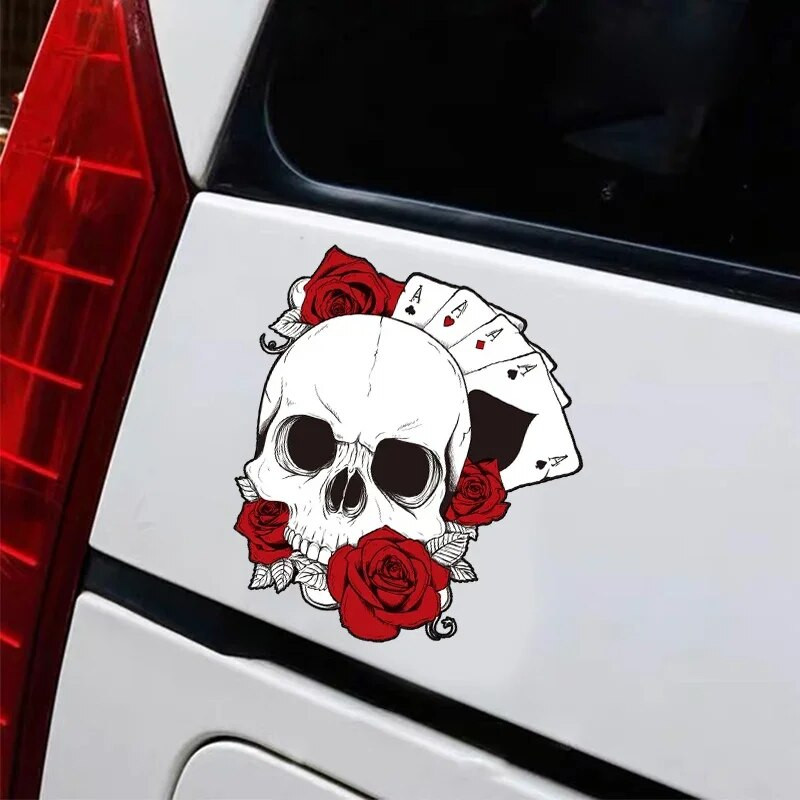Poker i lubanja Naljepnice za motocikle DIY Moto spremnik goriva Kaciga Otporne naljepnice Modni automobilski prozor Pegatinas Moto