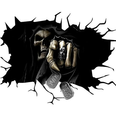 Naljepnica za auto cool noć vještica zid pod užas lubanja dolazi naljepnica prozor automobila uređenje doma vodootporna krema za sunčanje PVC 15cm