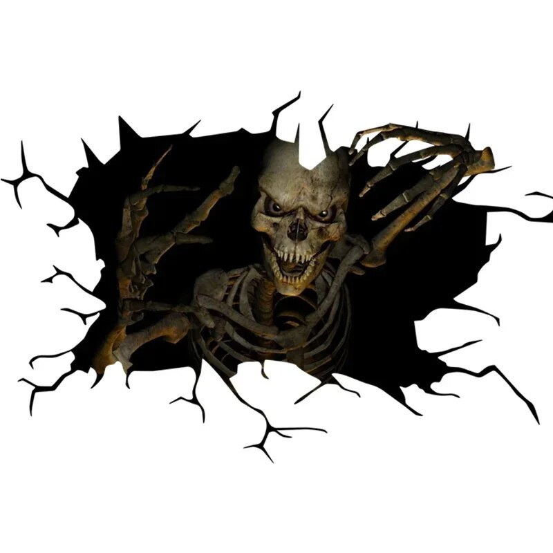 Naljepnica za auto cool noć vještica zid pod užas lubanja dolazi naljepnica prozor automobila uređenje doma vodootporna krema za sunčanje PVC 15cm