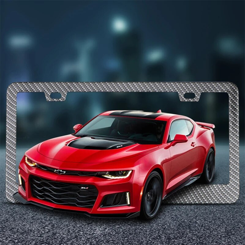 1 tk roostevabast terasest mustast süsinikkiust numbrimärgi raam, mis sobib USA standardse auto numbrimärgi hoidiku jaoks 31 cm * 16 cm