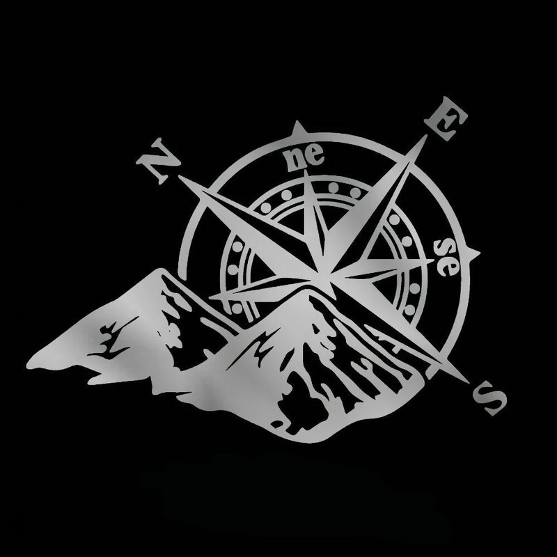 Auto laserkleebis mägikompass mood auto kere kujundamine kaunistuskleebis Värviline tagumine esiklaasi kleebised mootorratta PVC