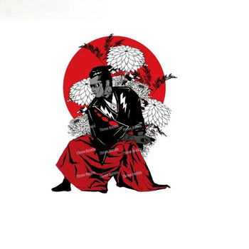 Αυτοκόλλητο αυτοκινήτου Funny Samurai Demon Vinyl Decals Προφυλακτήρας αυτοκινήτου Πίσω παράθυρο Διακοσμητικό αμάξωμα Αυτοκόλλητα Αδιάβροχη αντιηλιακή προστασία, 13cm*13cm